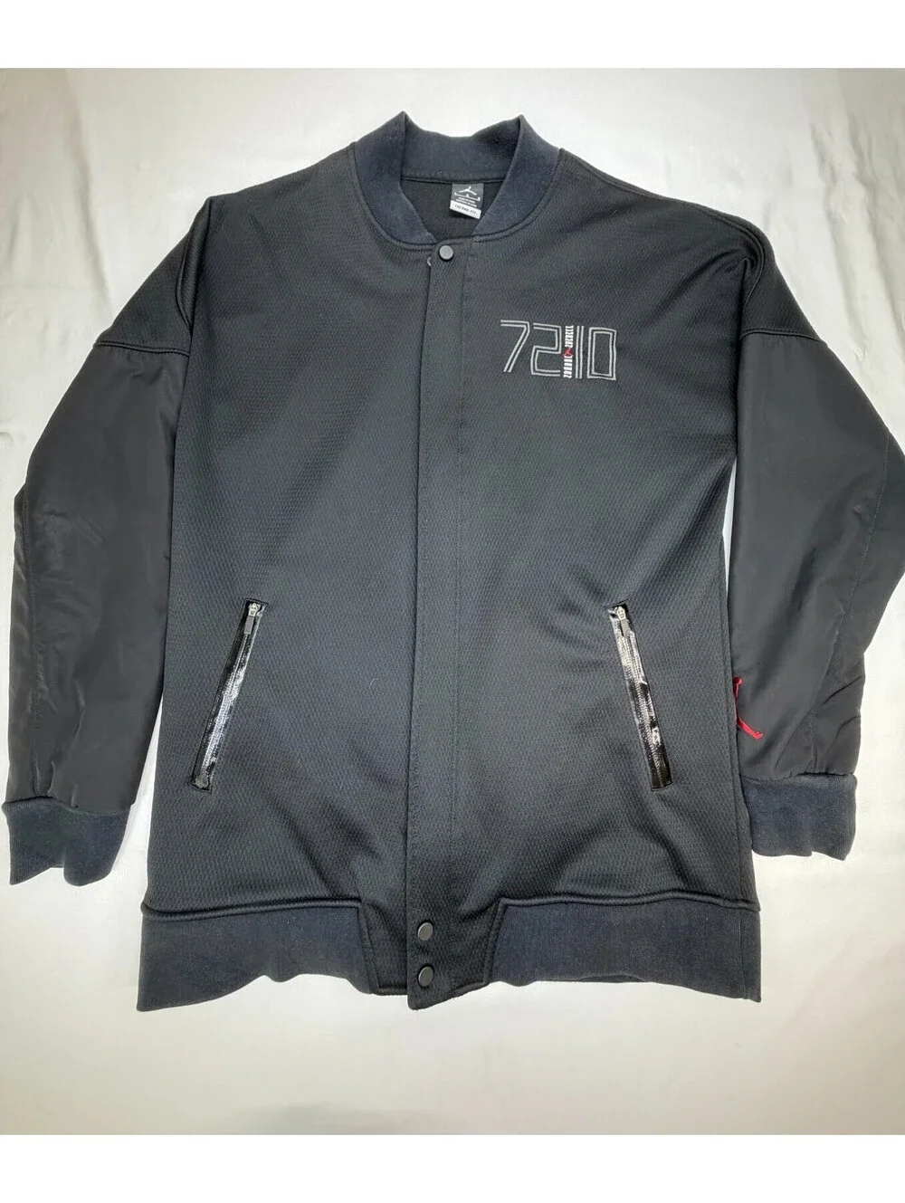 Air Jordan Men's Track Jacket Therma Fit 72-10 PolyesterLong Sleeve Size L Black